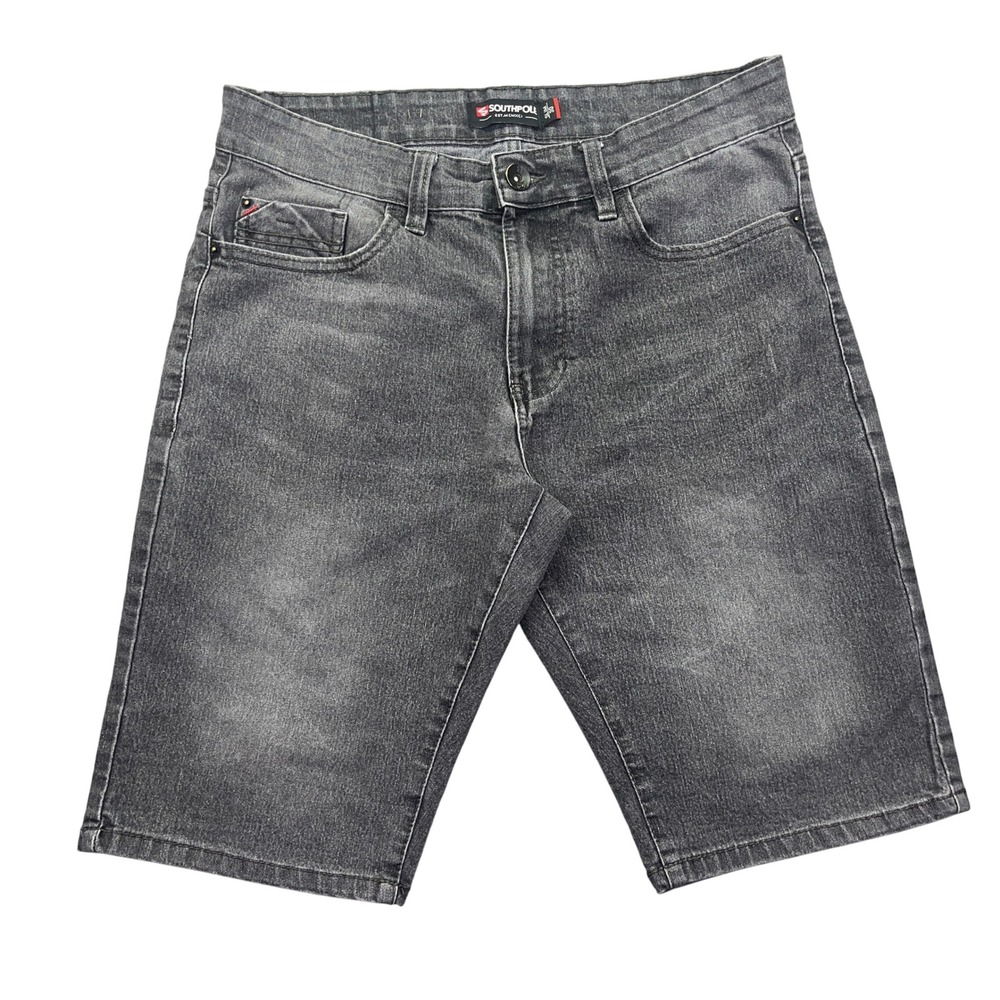 Southpole Denim Shorts Gray Faded Casual Mens Slimโ Sz 30 Fits 30" Beach Summer